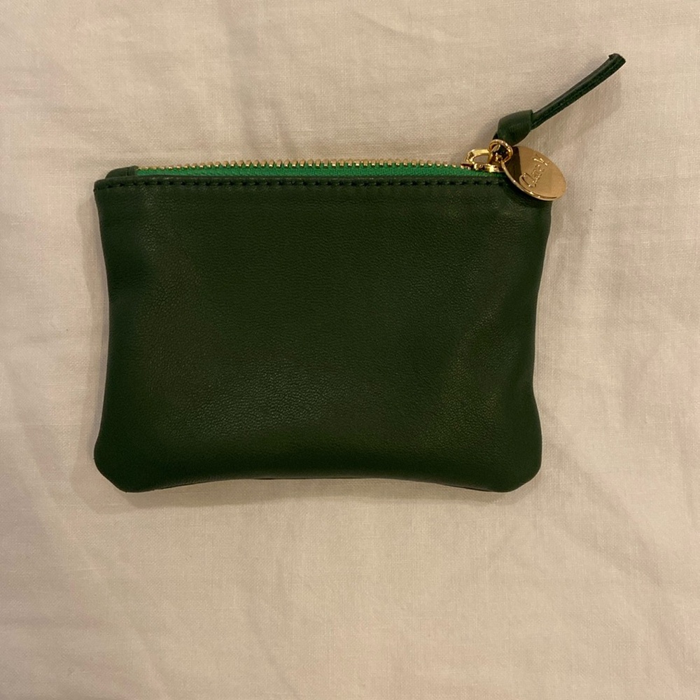 Clare V Green Coin Clutch